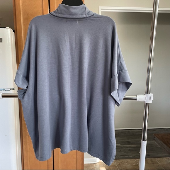 Banana Republic Women's Pearl Blue Cowl Neck Sweater M/L Oversized Relaxed - Picture 3 of 3